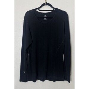 WOOLX Men’s Black  Base Layet Shirt 100% Australian Merino Wool Size 2XL